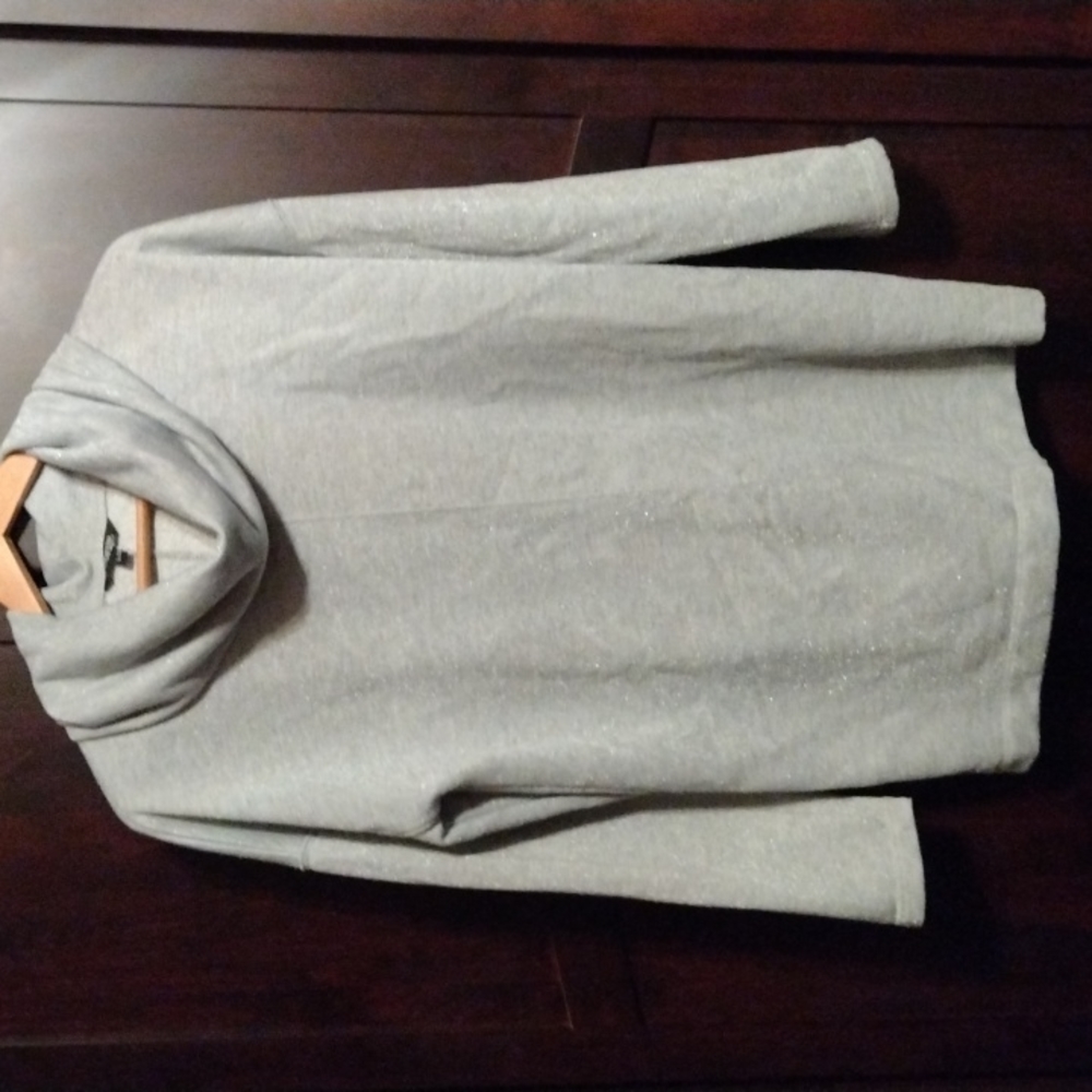 George Silver Sparkly Cowl Neck Sweater